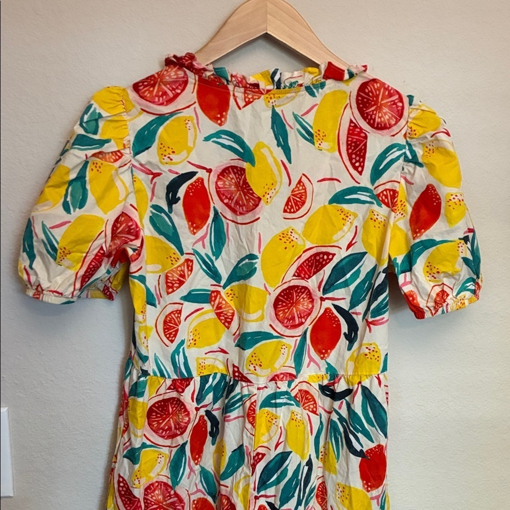 Tropical Fruit Print Midi Dress size 6 - Picture 5 of 6